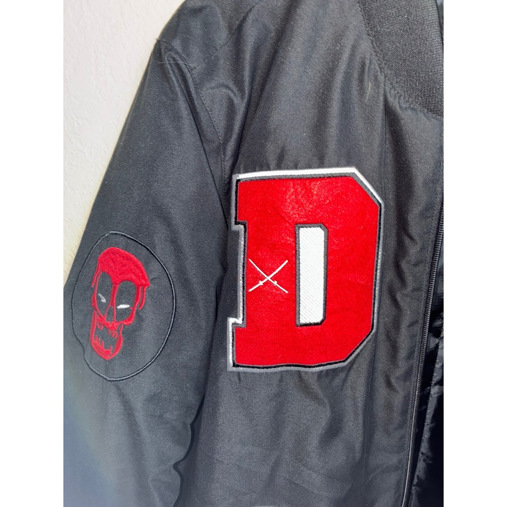 2000s Y2K 2017 Marvel Comics Deadpool 91 Comic Book Varsity Bomber Jacket, Med - Picture 3 of 10